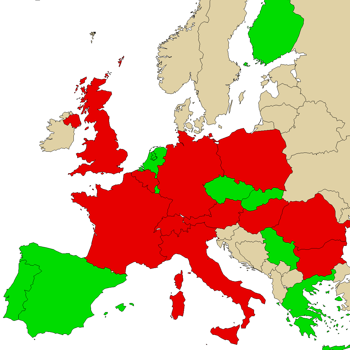 legal info map for our product Iso-Hex, green are countries where we found no ban, red with ban, grey is unknown
